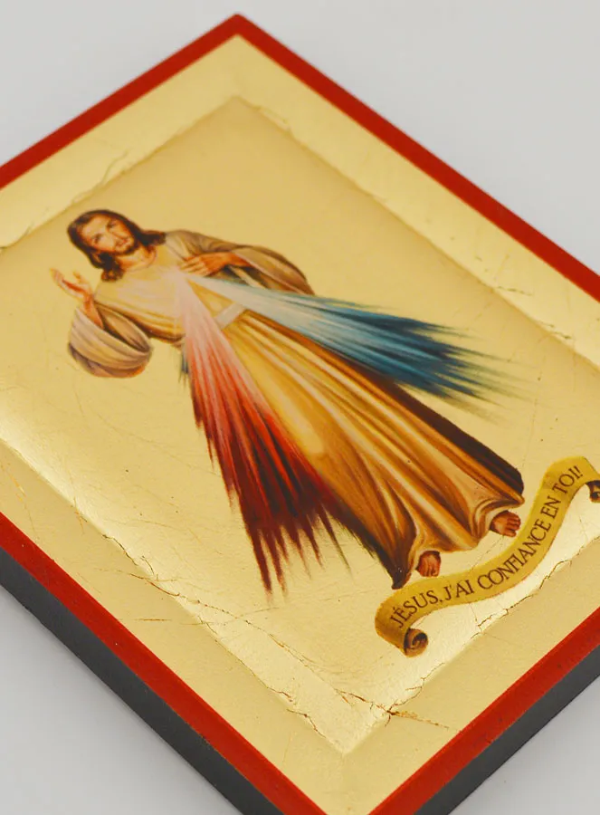 Byzantijnse Icoon Barmhartige Jezus Christus Handgemaakt - 13 cm (pic 3)