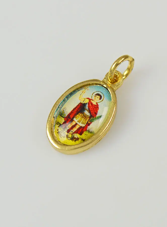 Hanger Sint Expeditus Goudkleurig - 15mm (pic 2)