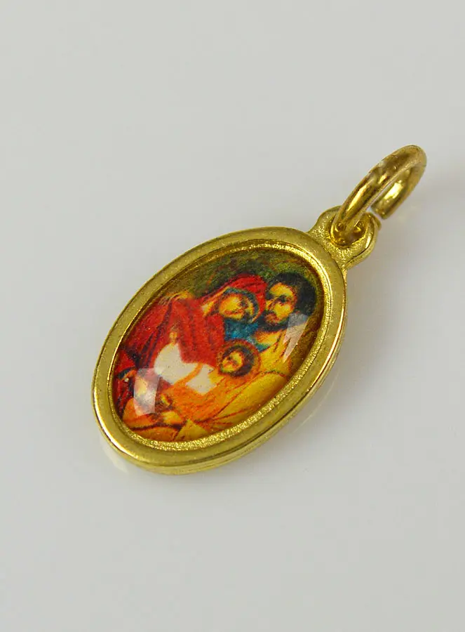 Hanger Heilige Familie van Nazareth Goudkleurig - 15mm (pic 2)