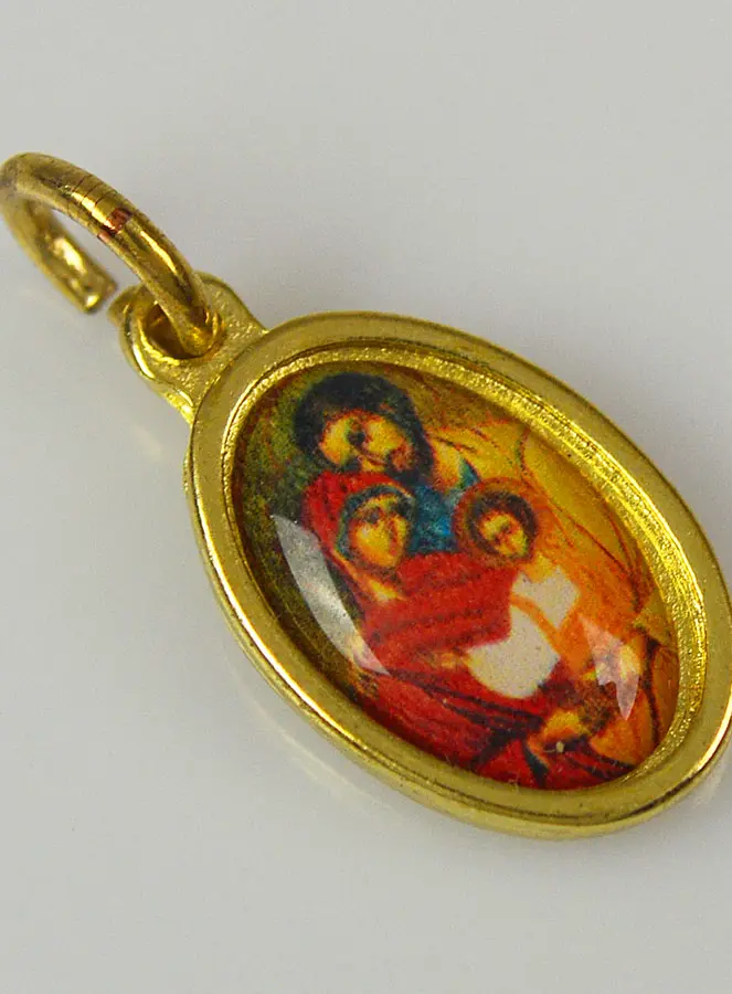 Hanger Heilige Familie van Nazareth Goudkleurig - 15mm (pic 4)