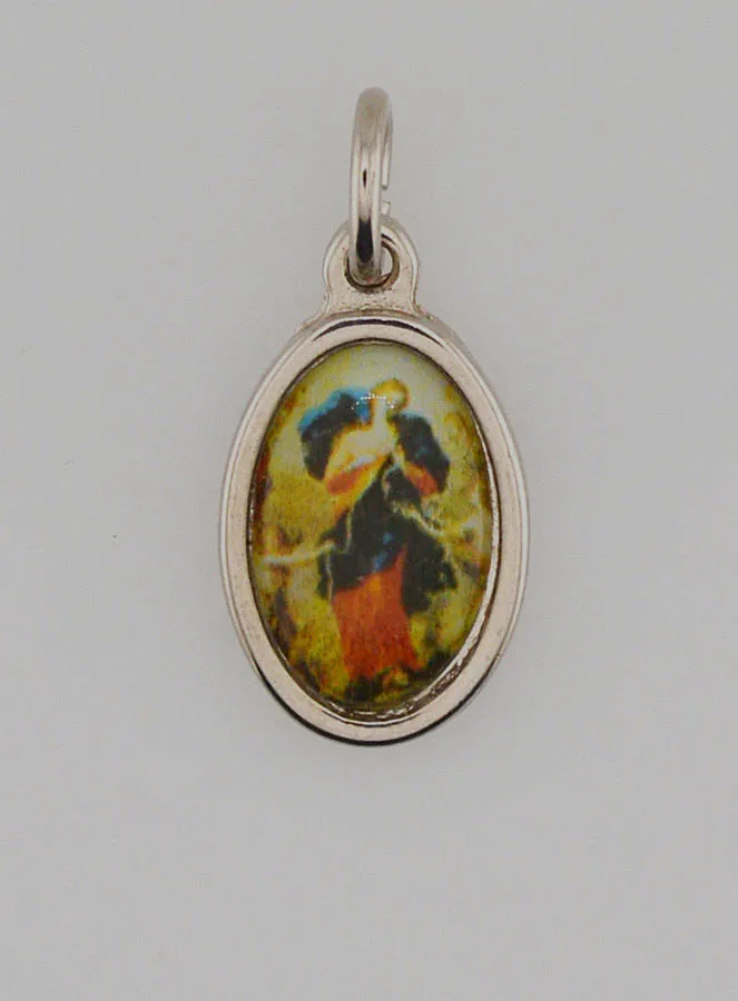 Medaille Maria die de Knopen Ontwart Zilverkleurig - 15 mm (pic 1)