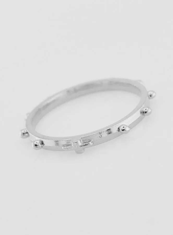 Bid Ring Zilverkleurig - Maat 64 (pic 3)