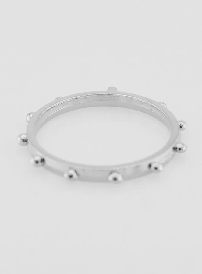 Bid Ring Zilverkleurig - Maat 64 (pic 4)