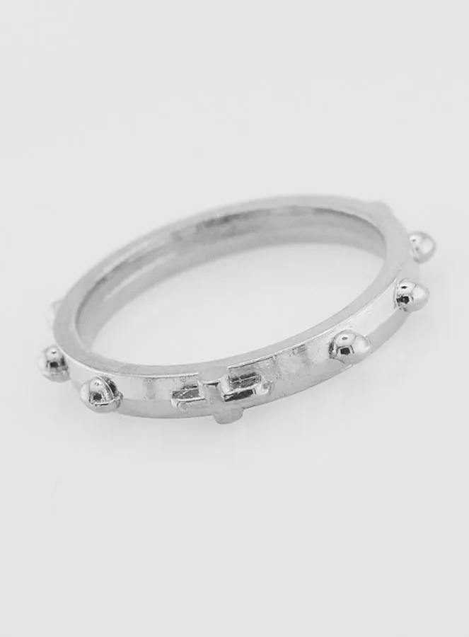 Bidring Zilverkleurig - Maat 51 (pic 3)