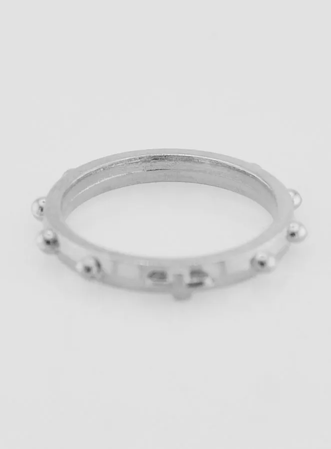 Bidring Zilverkleurig - Maat 51 (pic 4)