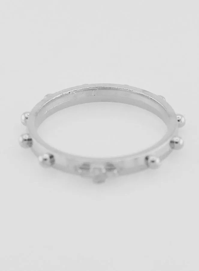 Bidring Zilverkleurig - Maat 57 (pic 4)