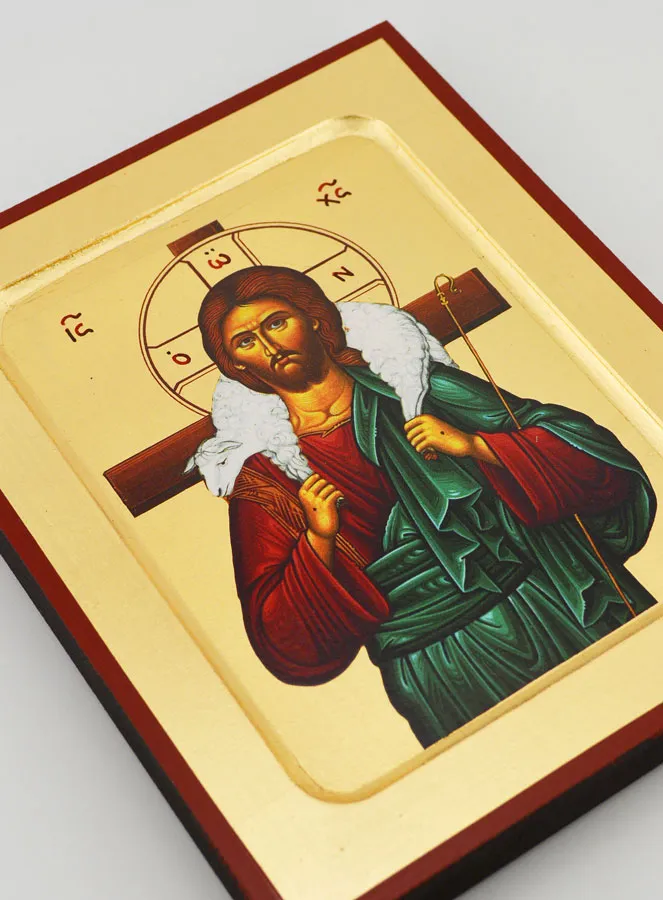 Byzantijnse Icoon Jezus Christus Goede Herder - 17 cm (pic 3)