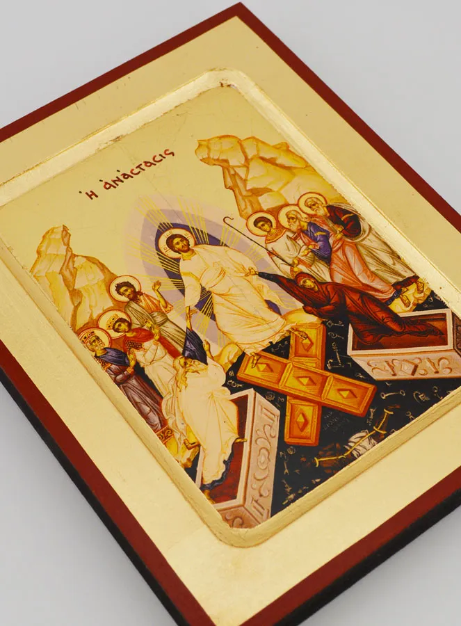 Byzantijnse Icoon De Verrijzenis van Christus- 17 cm (pic 3)