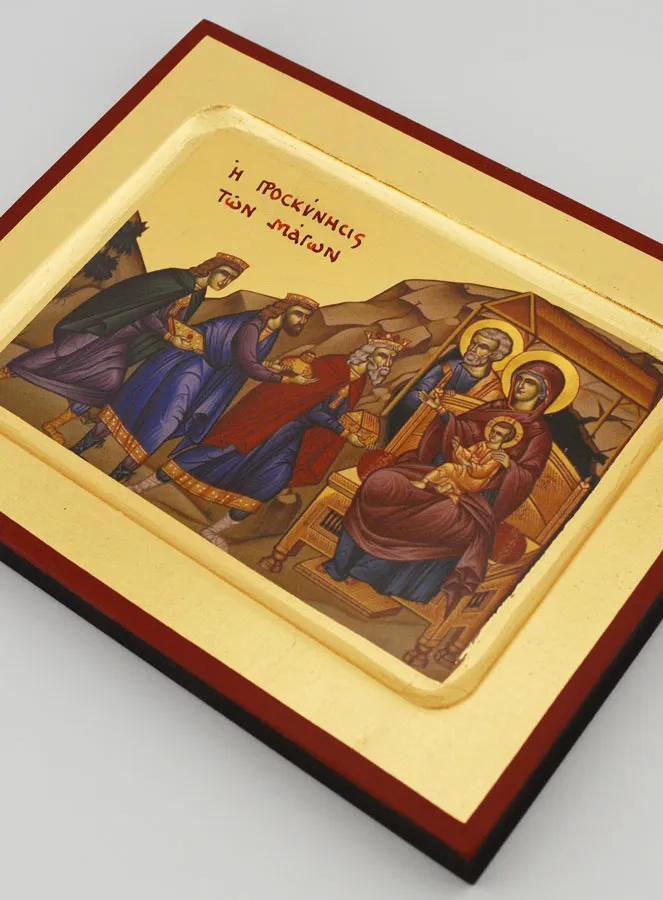 Byzantijns Icoon Drie Koningen - 17cm (pic 3)