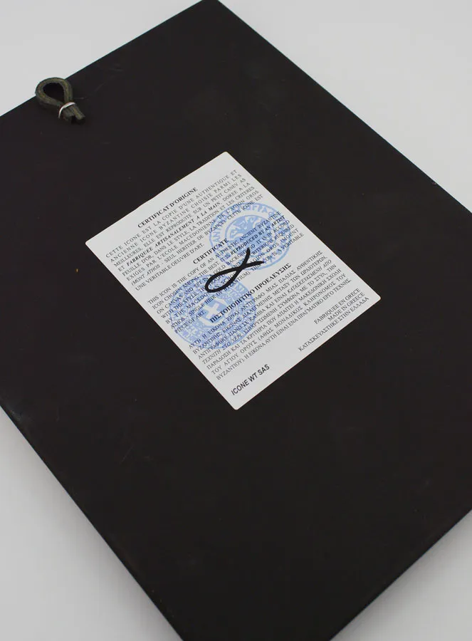 Byzantijnse Icoon Heilige Aarts Engel Michaël - 22 cm (pic 4)