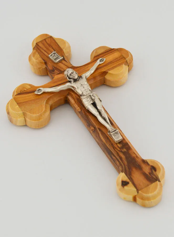 Orthodoxe Kruisbeeld van Olijfhout - 13 cm (pic 3)