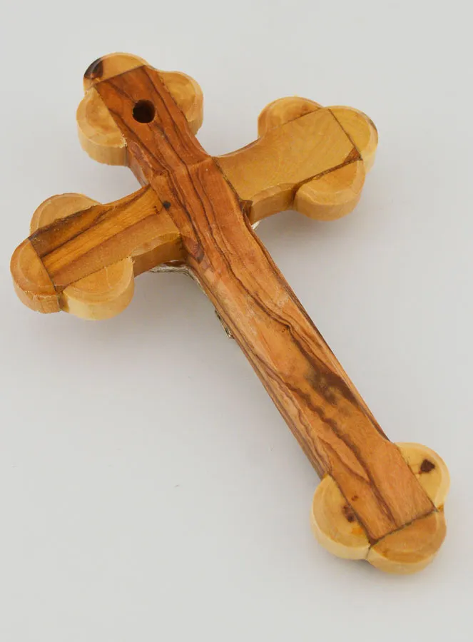 Orthodoxe Kruisbeeld van Olijfhout - 13 cm (pic 4)