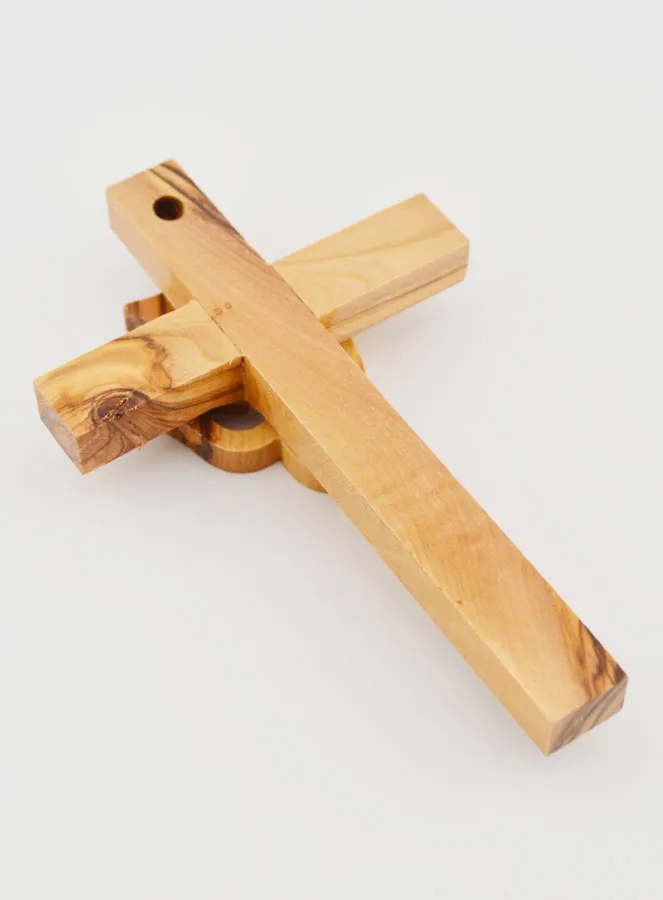 Kruis Kruisbeeld Heilige Geest Olijfhout - 12 cm (pic 4)