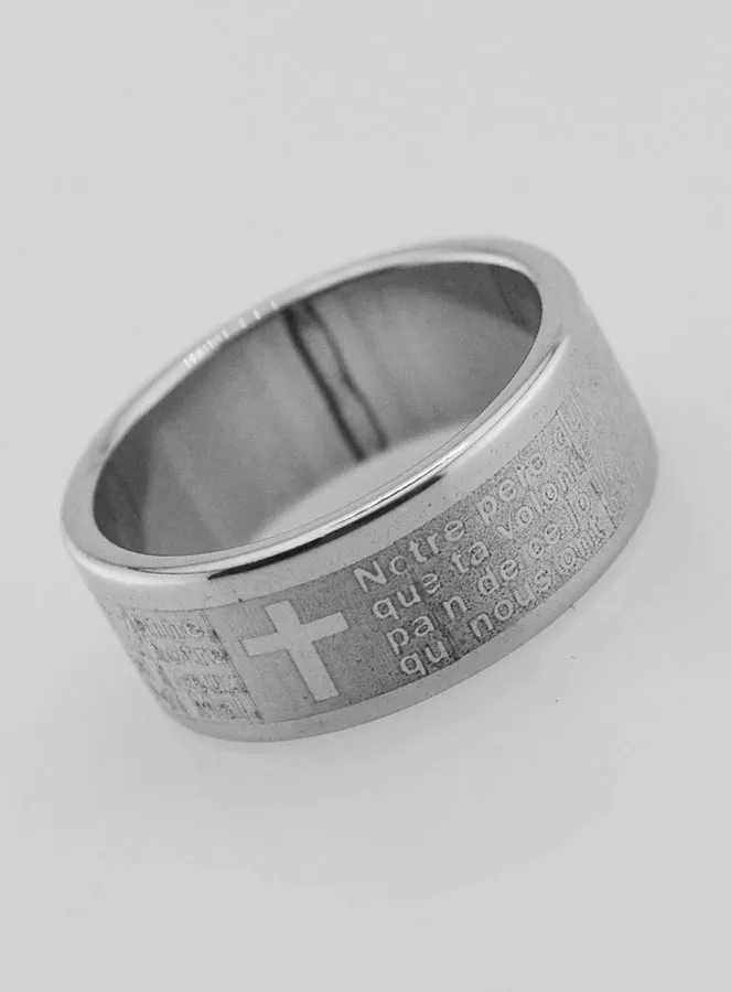 Religieuze Ring Gebed Onze Vader (Frans) - Maat 54 (pic 3)