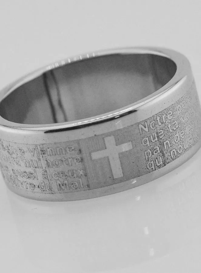 Religieuze Ring Gebed Onze Vader (Frans) - Maat 54 (pic 4)