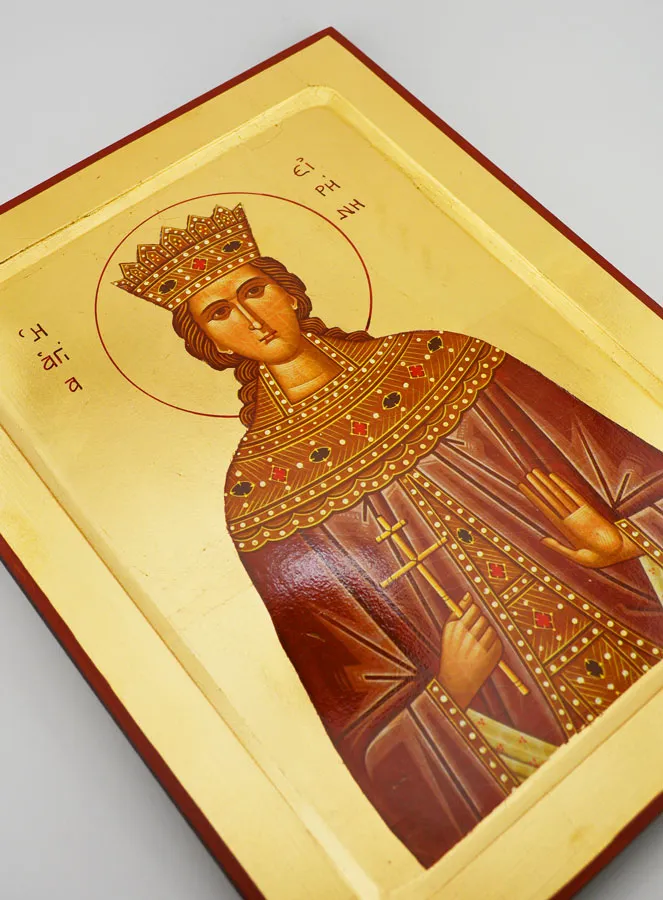 Byzantijnse Icoon Heilige Irene van Thessaloniki - 30 cm (pic 3)
