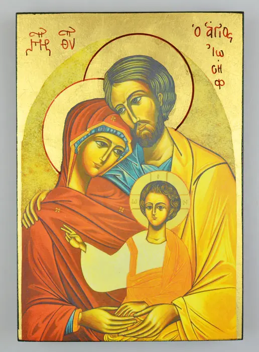 Icoon Byzantijns Heilige Familie - 20 cm (pic 2)