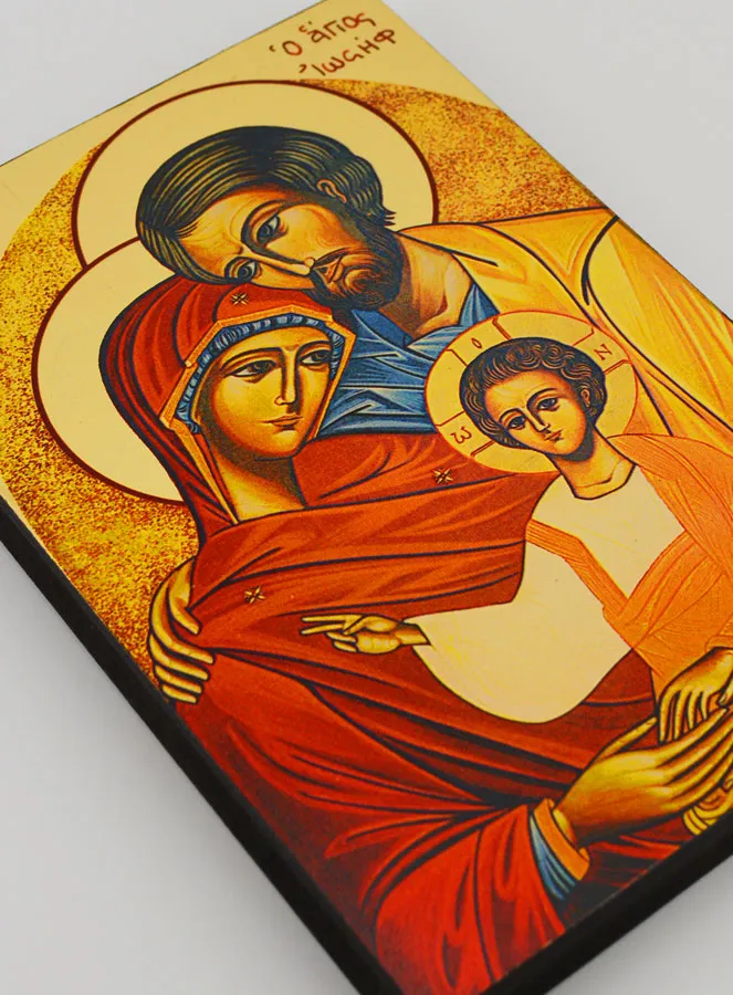 Icoon Byzantijns Heilige Familie - 20 cm (pic 3)