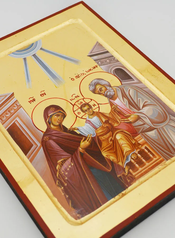 Byzantijnse Icoon Heilige Familie van Nazareth - 22 cm (pic 3)