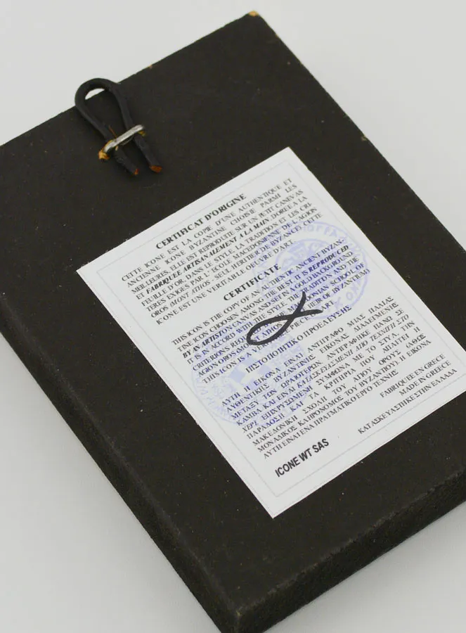 Byzantijnse Icoon De Heilige Familie van Nazareth - 9 cm (pic 4)