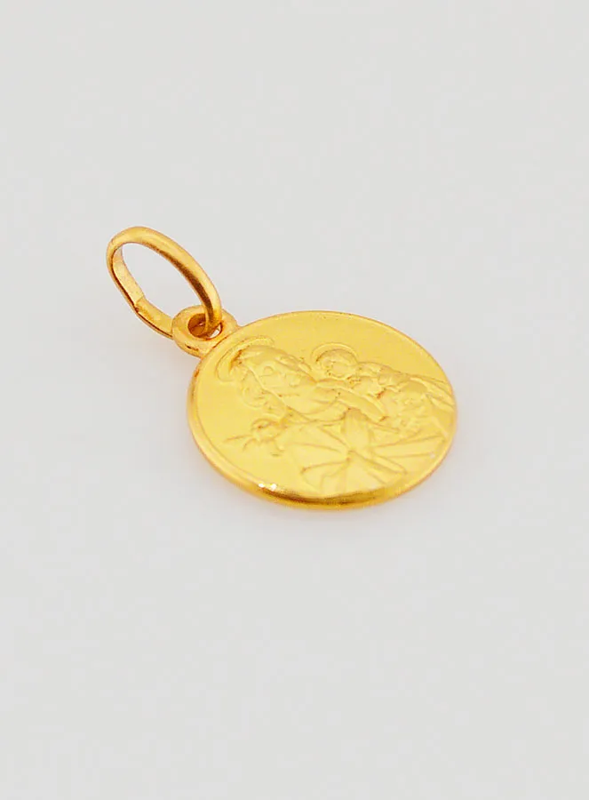 Medaille Heilige Jozef Verguld - 12mm (pic 3)