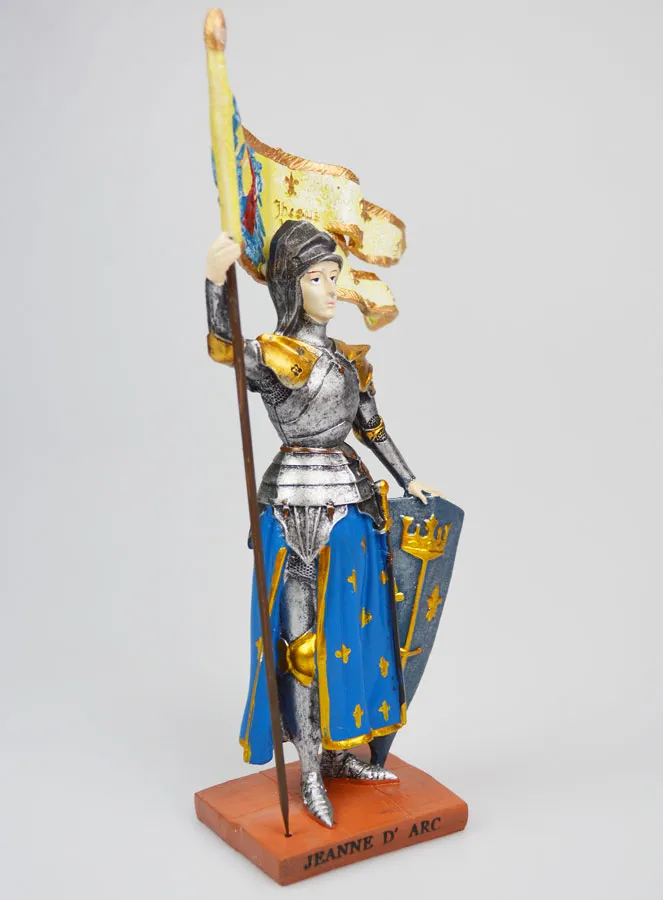 Beeld Jeanne d'Arc van Gekleurd Hars - 20 cm (pic 3)