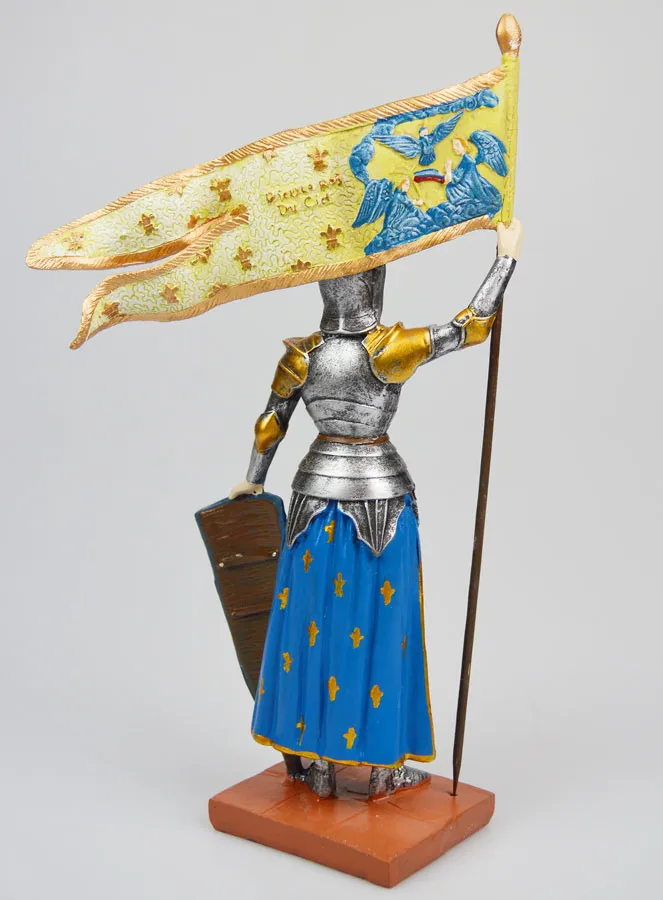 Beeld Jeanne d'Arc van Gekleurd Hars - 20 cm (pic 4)