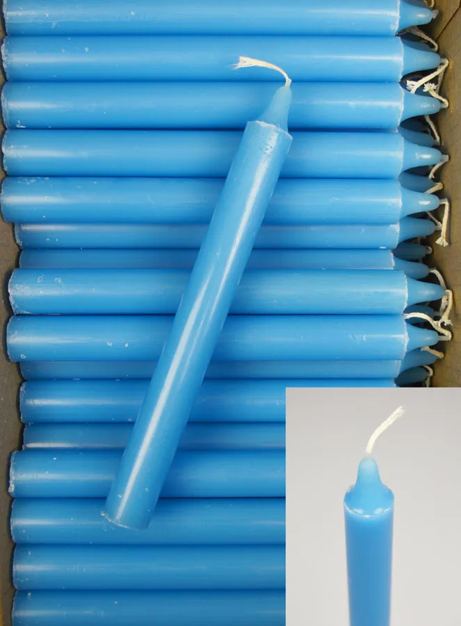 24 Tafelkaarsen Pastel Blauw (pic 2)