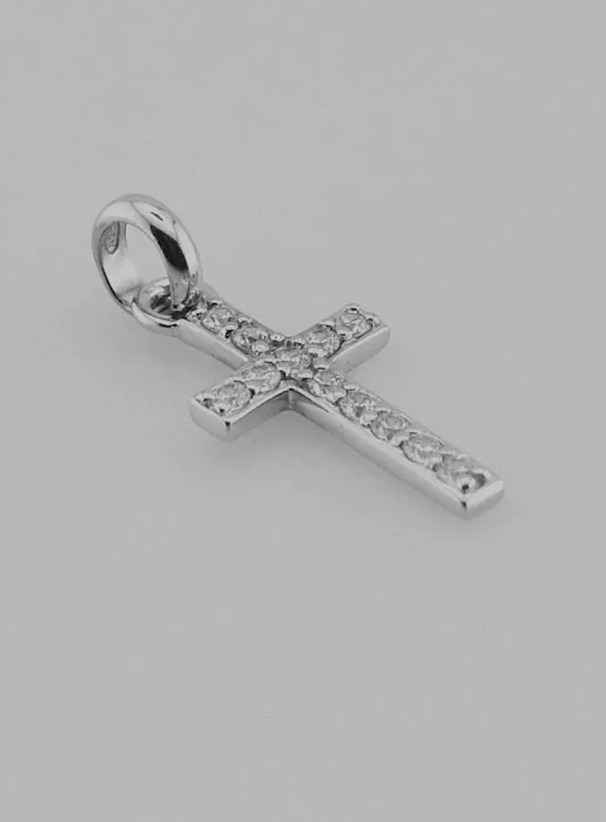 Kleine Dames Kruis In Sterling Zilver - Delicaat Hanger Voor Doop En Communie