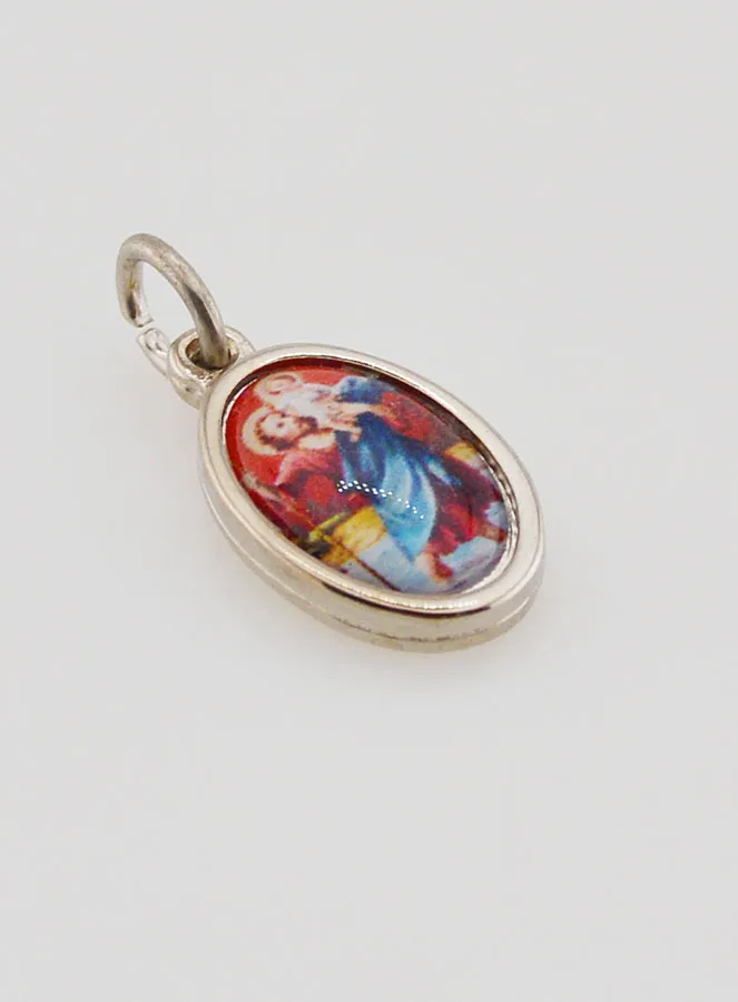 Medaille Heilige Christoffel Zilverkleurig - 14 mm (pic 3)