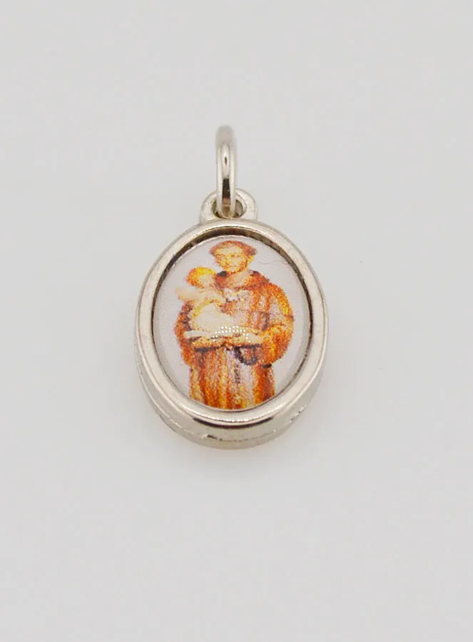 Medaille Heilige Antonius van Padua Zilverkleurig - 14mm (pic 2)