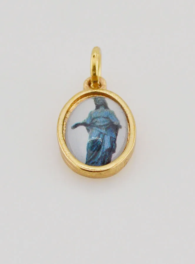 Hanger Onze Lieve Vrouw van de Zwarte Madonna Goudkleurig - 14 mm (pic 2)