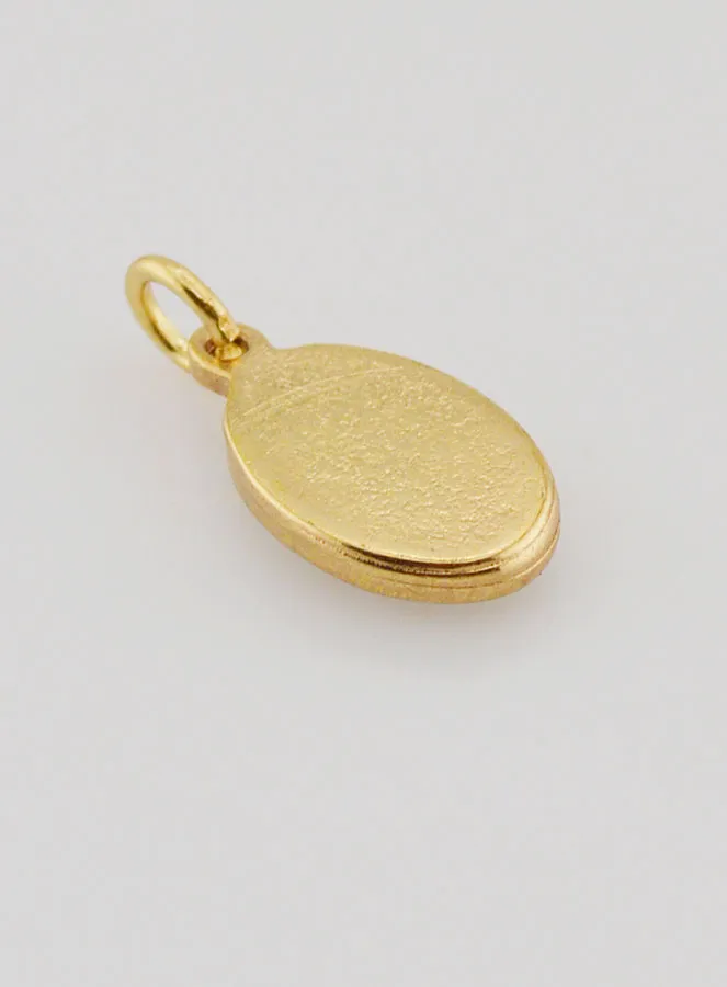 Hanger Onze Lieve Vrouw van de Zwarte Madonna Goudkleurig - 14 mm (pic 4)