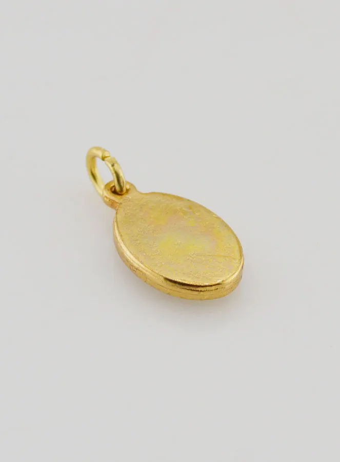 Medaille Onze-Lieve-Vrouw van Lourdes Goudkleur - 14 mm (pic 4)
