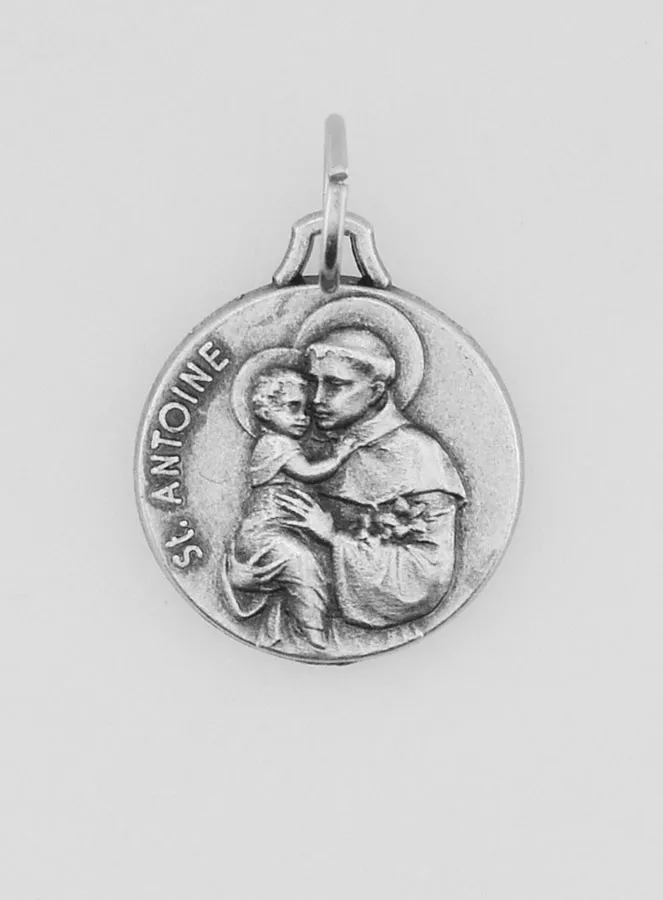 Hanger Heilige Antonius Metaal Zilverkleurig - 15 mm (pic 1)