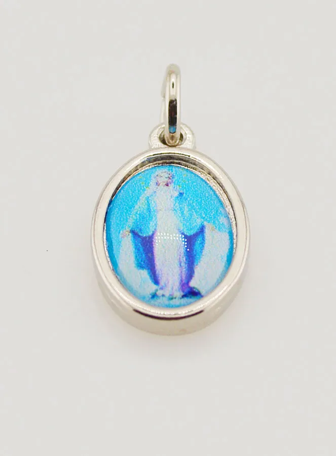 Medaille Maria Wonderdadige Zilverkleurig - 14mm (pic 2)