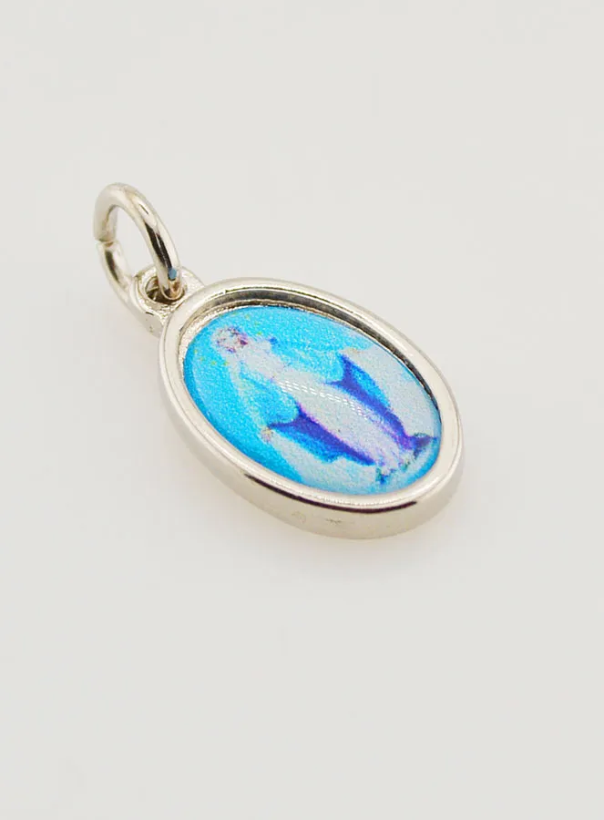 Medaille Maria Wonderdadige Zilverkleurig - 14mm (pic 3)