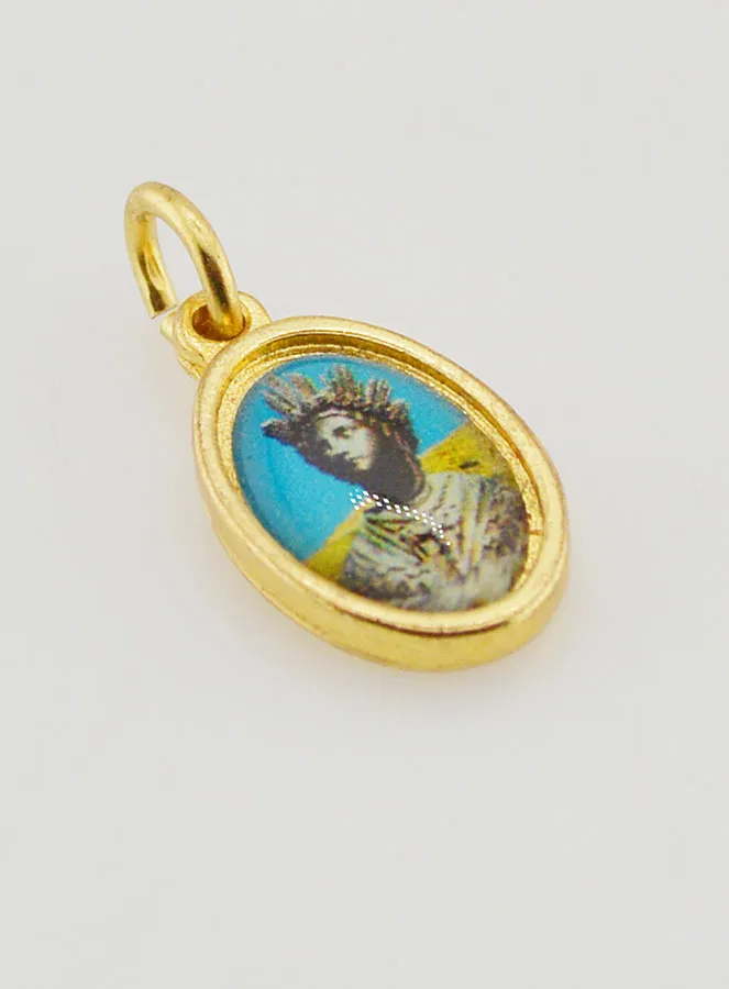 Hanger Onze Lieve Vrouw van La Salette Goudkleurig - 14 mm (pic 3)