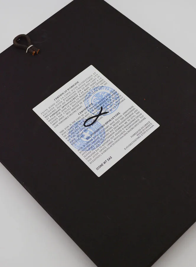 Byzantijnse Icoon Sint Alexis - 22 cm (pic 4)