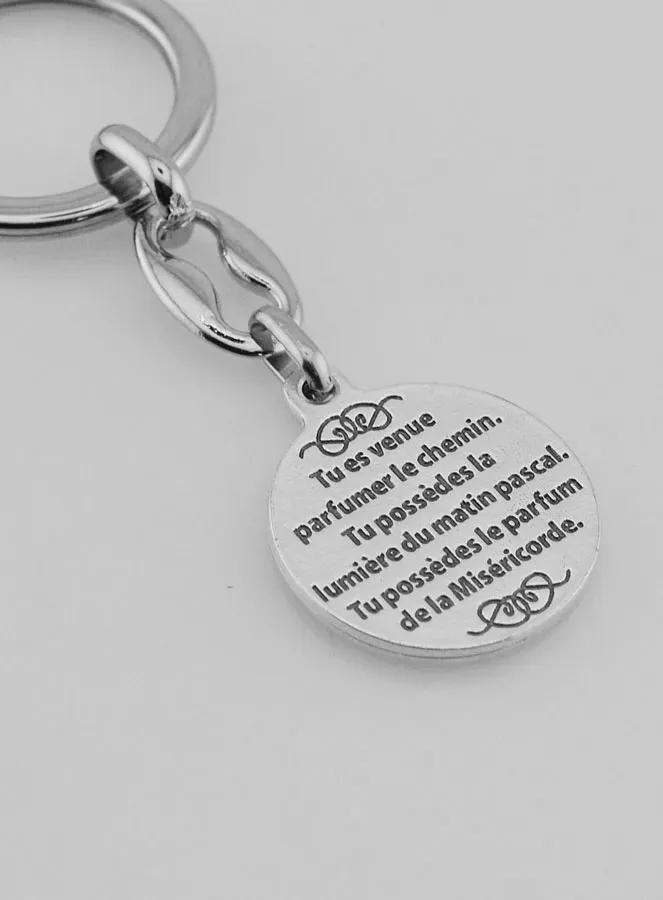 Sleutelhanger Heilige Maria Magdalena Zilverkleurig met Gebed (pic 4)