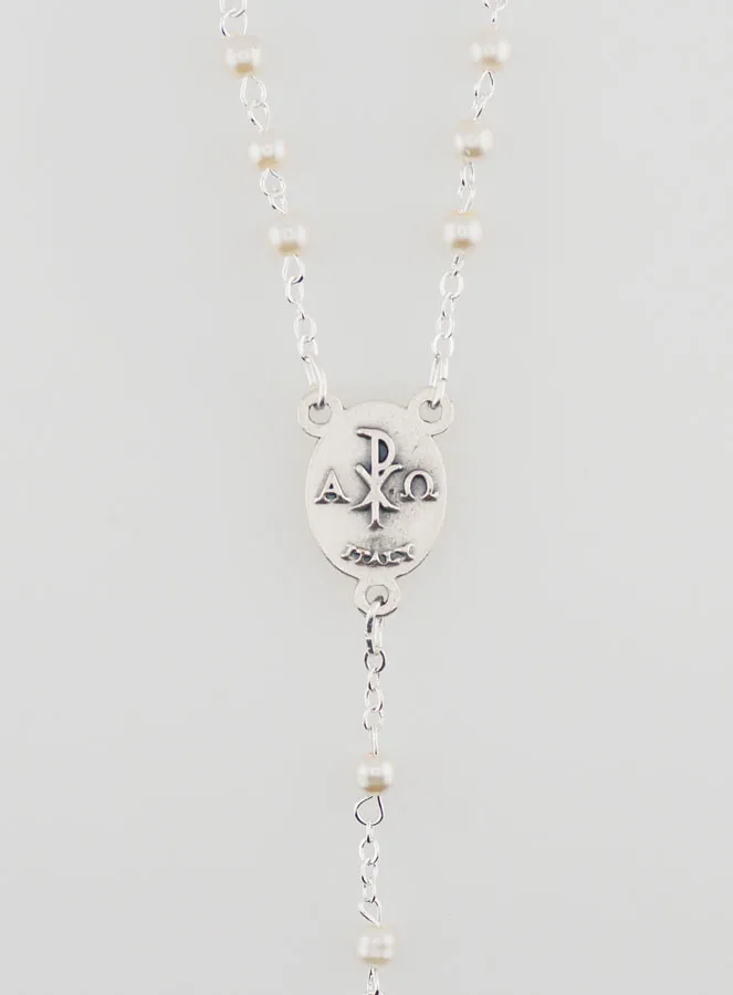 Rozenkrans Eerste Communie Zilverkleurig + Communie Medaille (pic 4)