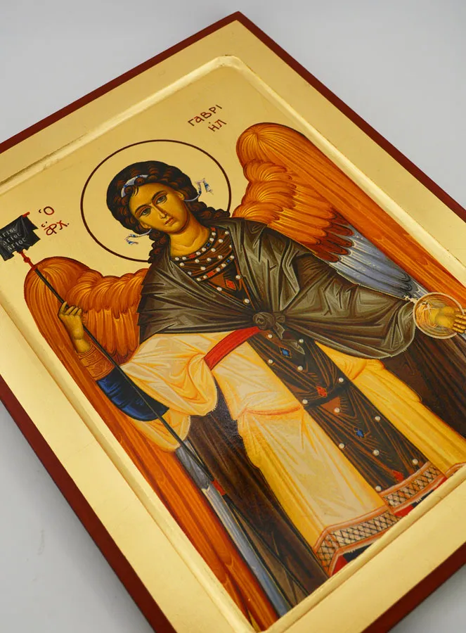 Byzantijnse Icoon Heilige Aarts Engel Gabriël - 30 cm (pic 3)