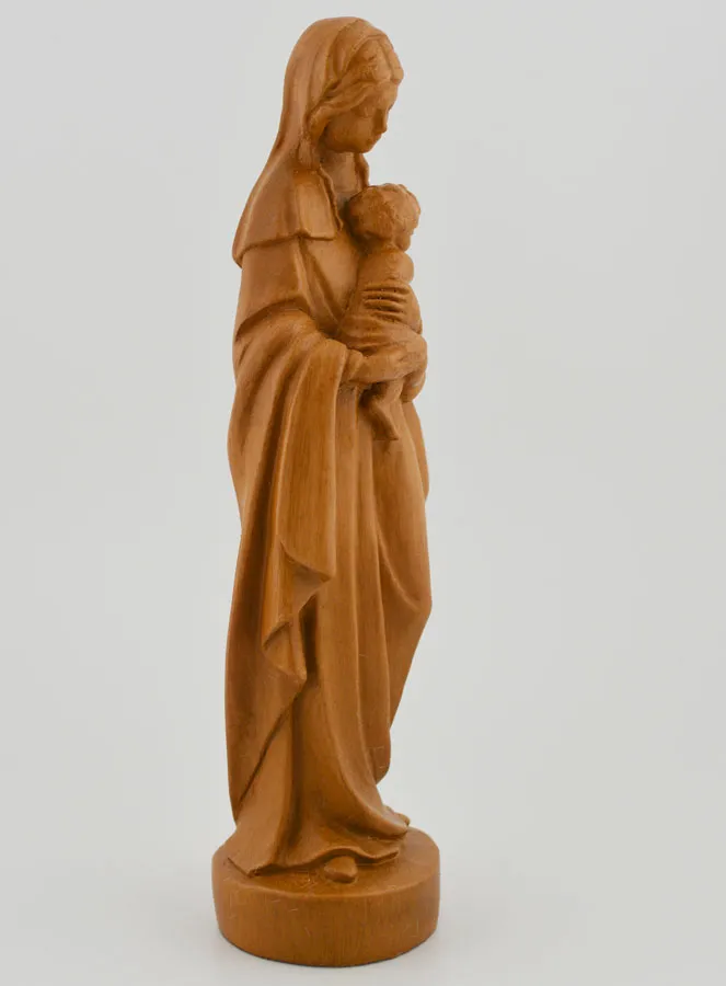 Beeld Maagd Maria met Kind Jezus - Renaissance - Kleur Hout - 16 cm (pic 3)