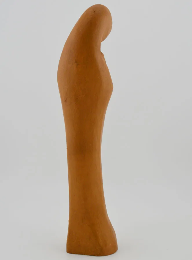 Beeld Maagd Maria met het Kindje Jezus - Hout Kleurig - 22 cm (pic 4)