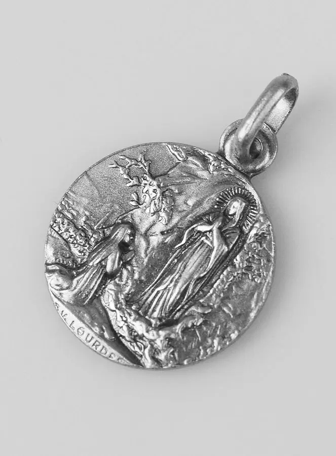 Hanger Onze Lieve Vrouw van Lourdes 925 Sterling Zilver - 17mm (pic 2)