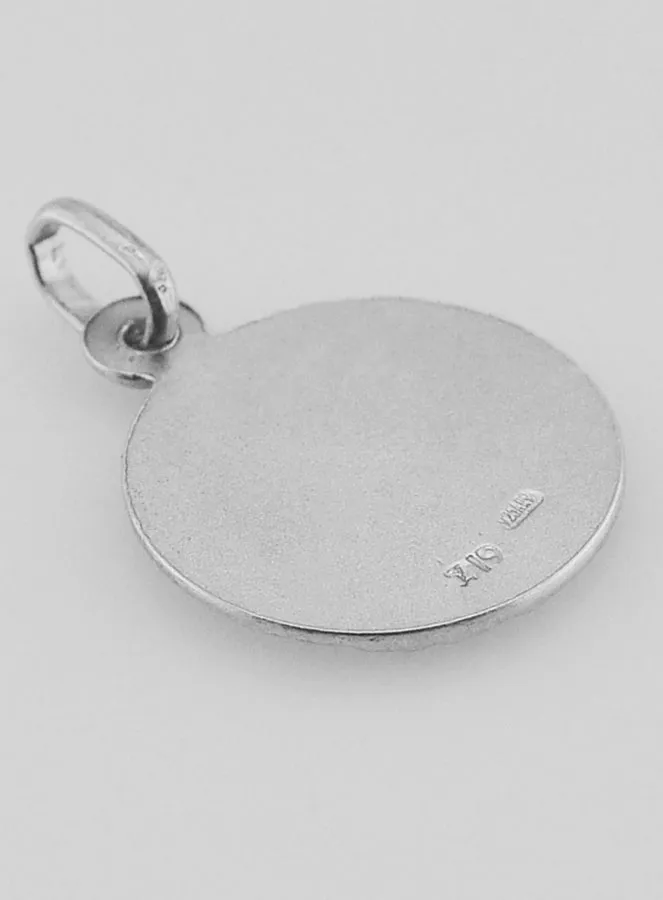 Zilveren Hanger Heilige Josef en Jezus Kind - 19 mm (pic 4)