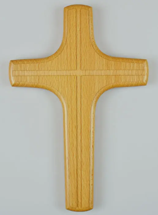 Kruis Licht Hout Handgesneden - 22 cm (pic 2)