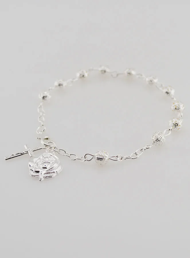 Armband Rozenkrans Tientje Zilver Kralen 6 mm (pic 4)