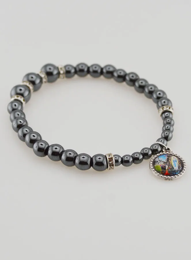 Armband Tientje Hematiet en Kristal Zwart (pic 3)