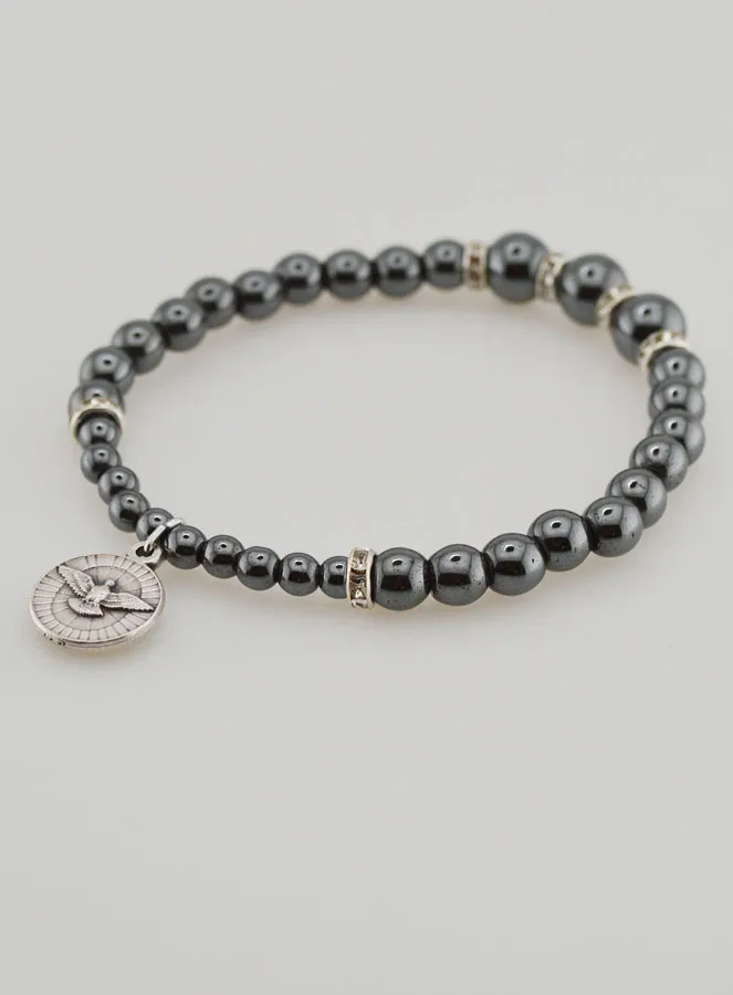 Armband Tientje Hematiet en Kristal Zwart (pic 4)